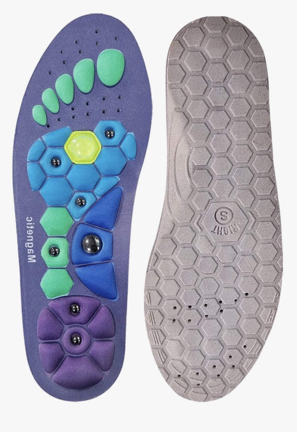 Magnetische Massage Inlegzolen – Maat M (41-43) – Blauw