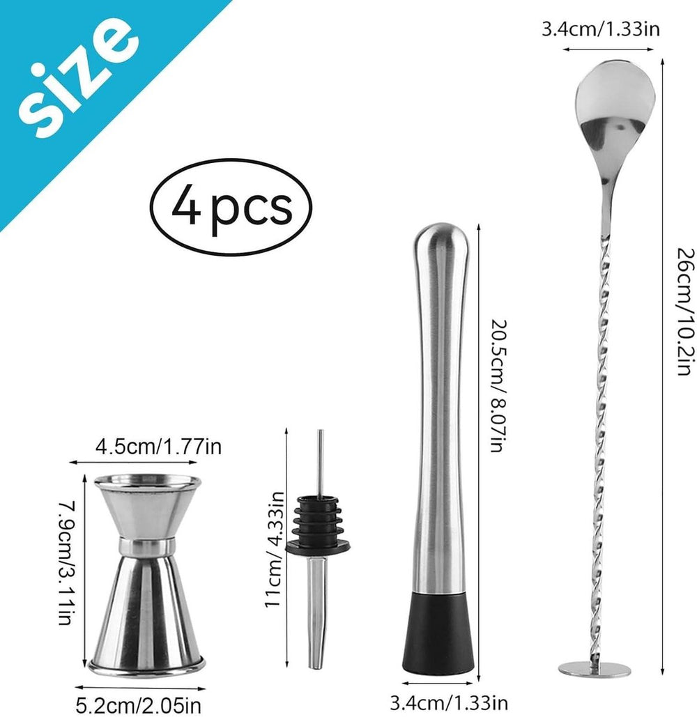 Cocktail Bar Tool Set 4-delig