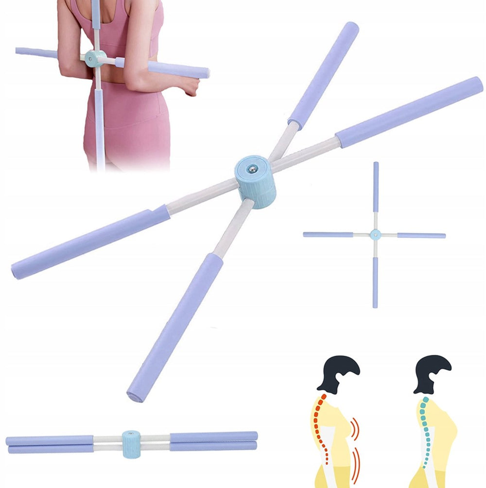Inklapbare Yoga Stick Houdingcorrector 77 cm – Blauw