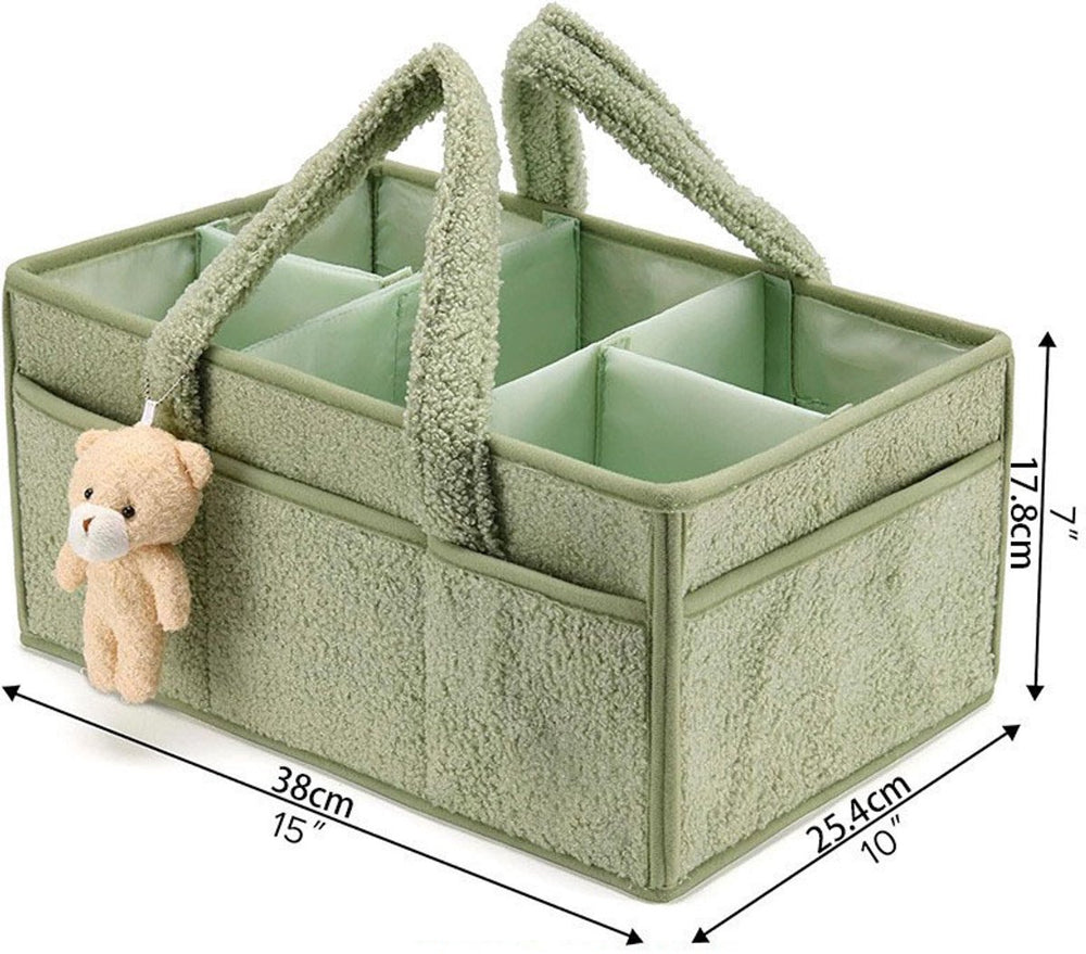 Pluche Luiermand Organizer met Verdelers – Lichtgroen