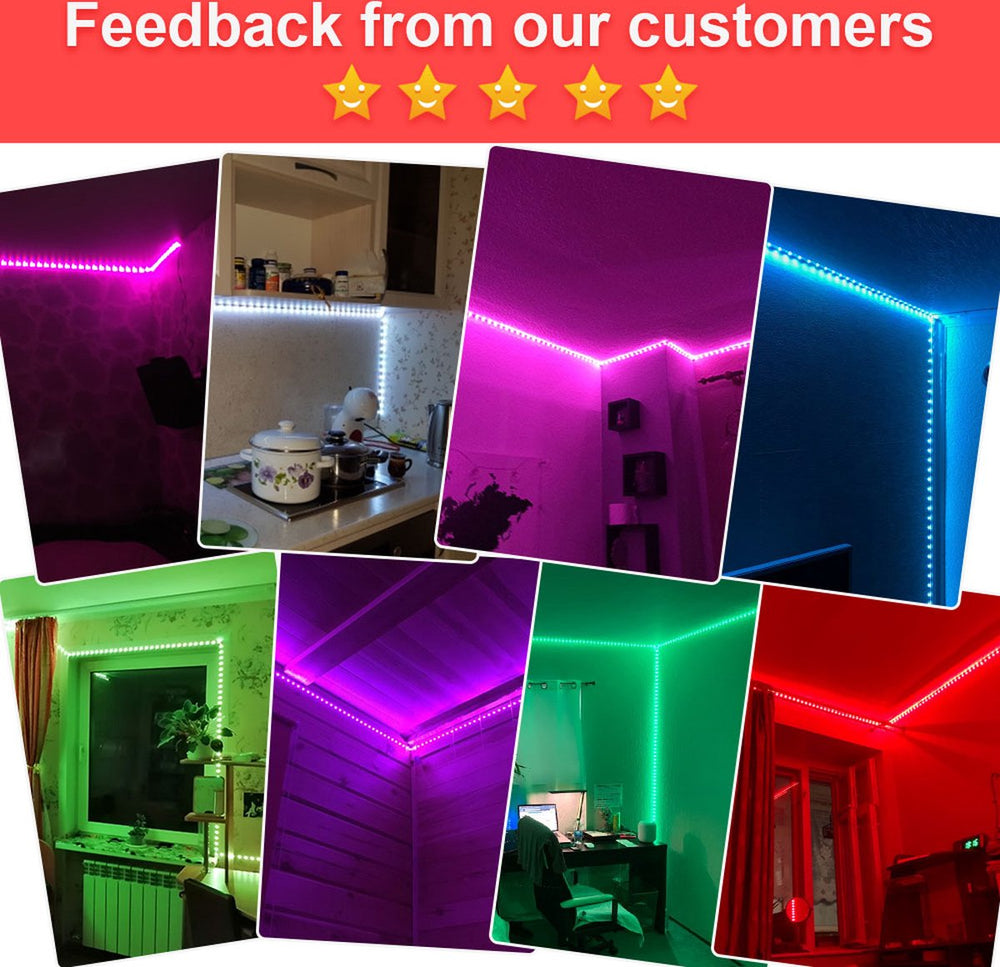 RGB LED Strip met Afstandsbediening – 5 meter