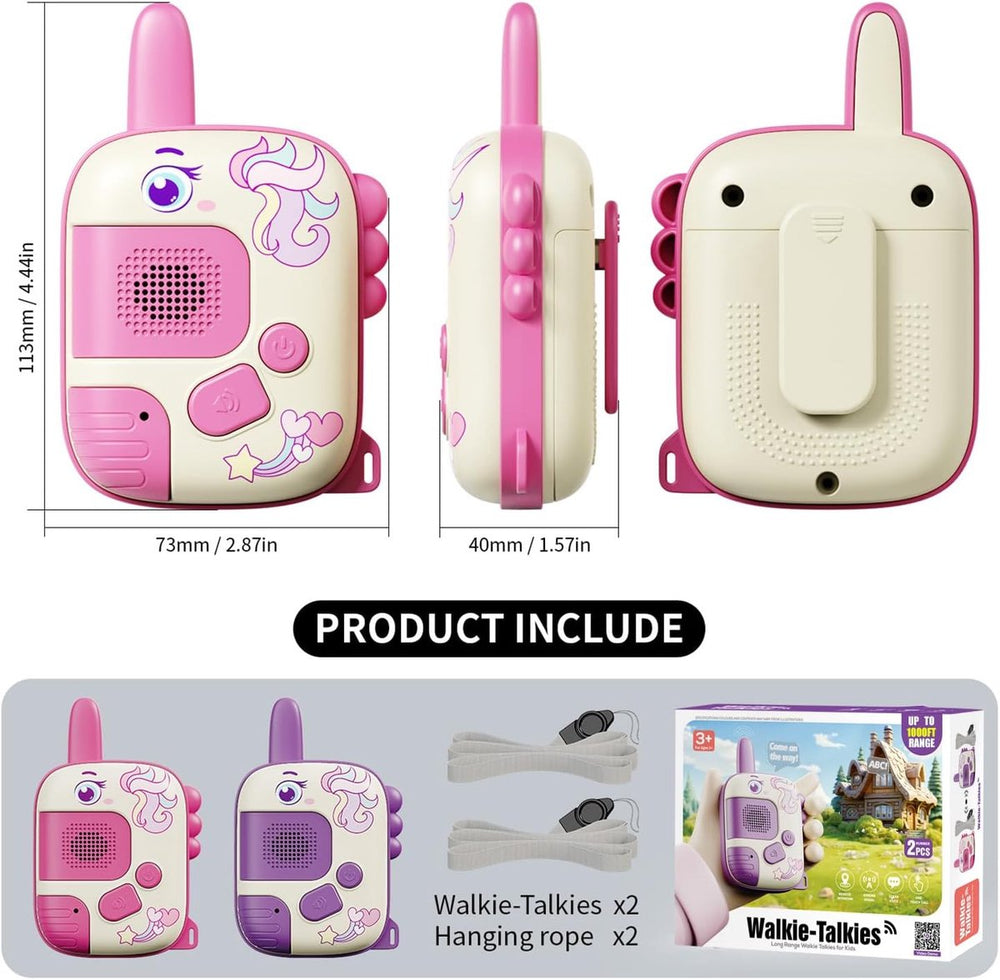 Walkie Talkies voor Kinderen – Set van 2 – Meisjes