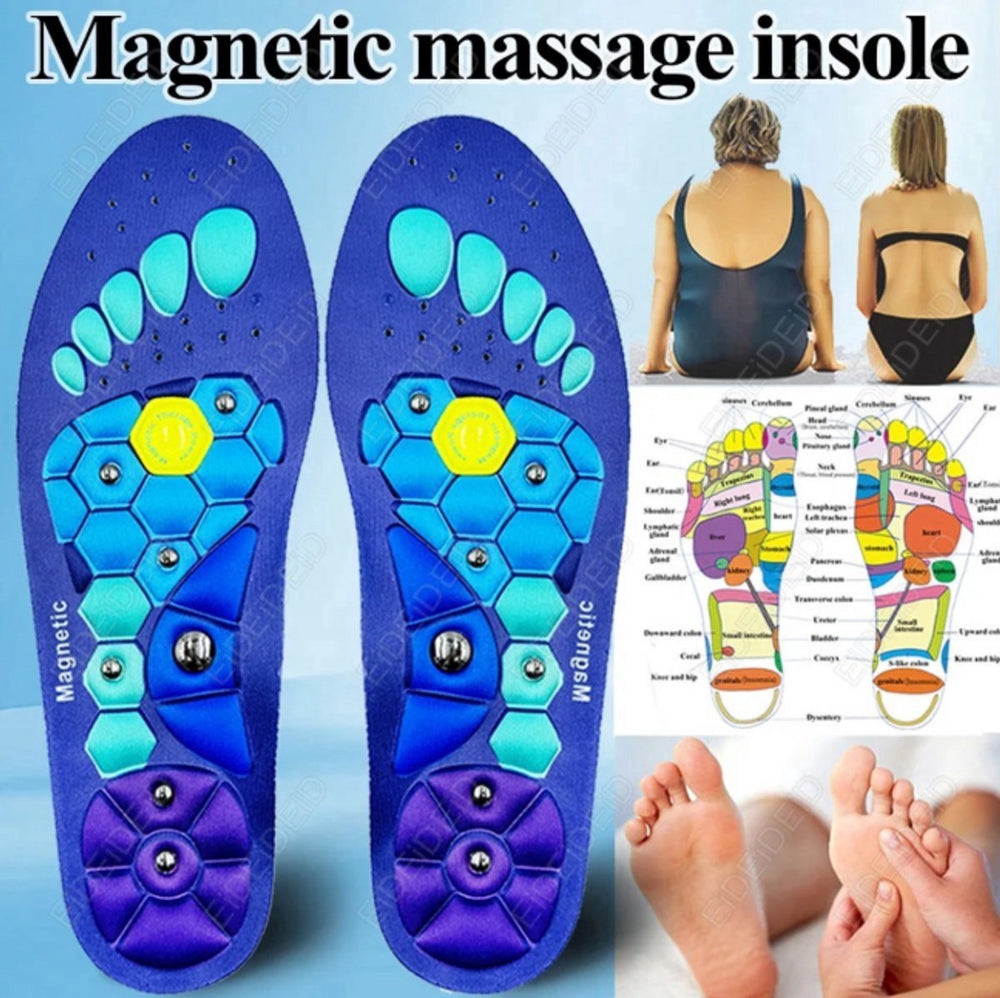 Magnetische Massage Inlegzolen – Maat 45-50 – Blauw