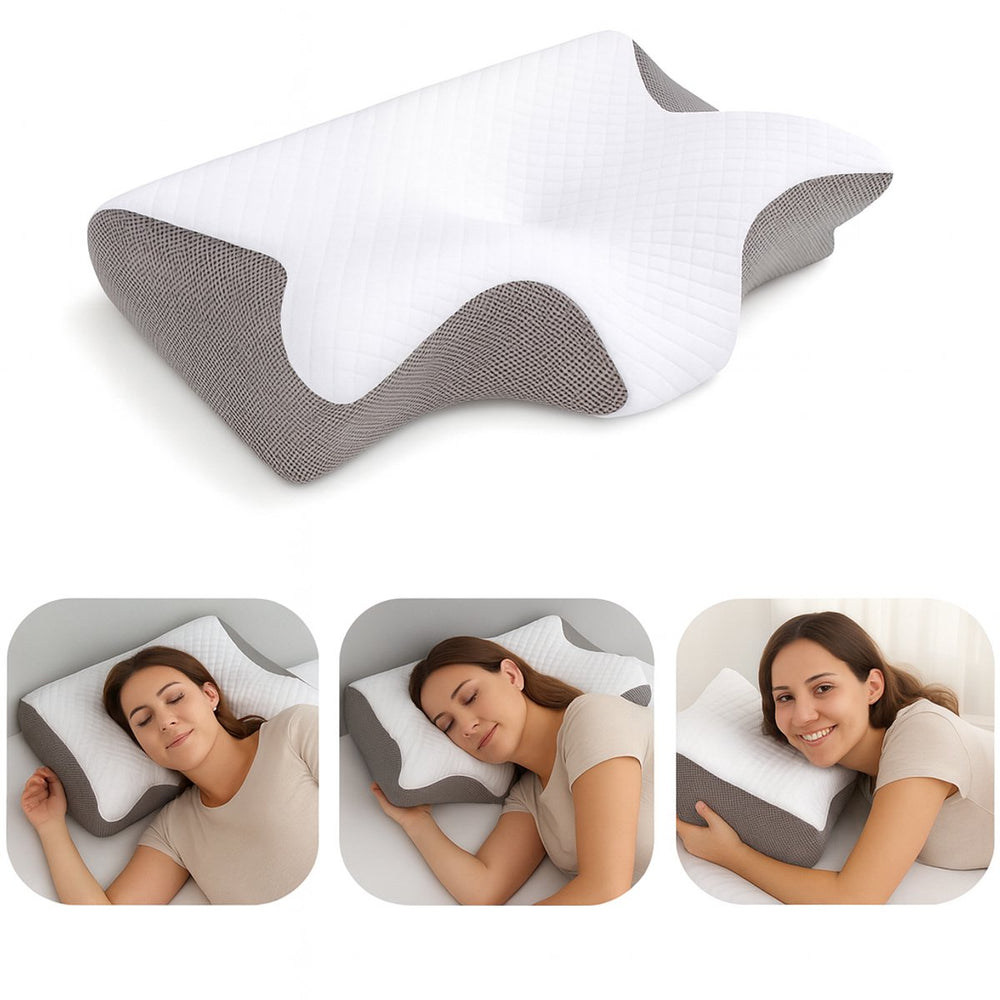 Anti-Snurk Vlinderkussen van Memory Foam – Wit