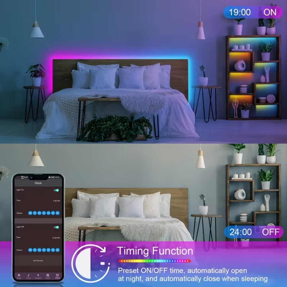 RGB LED Strip met Afstandsbediening – 10 meter met App