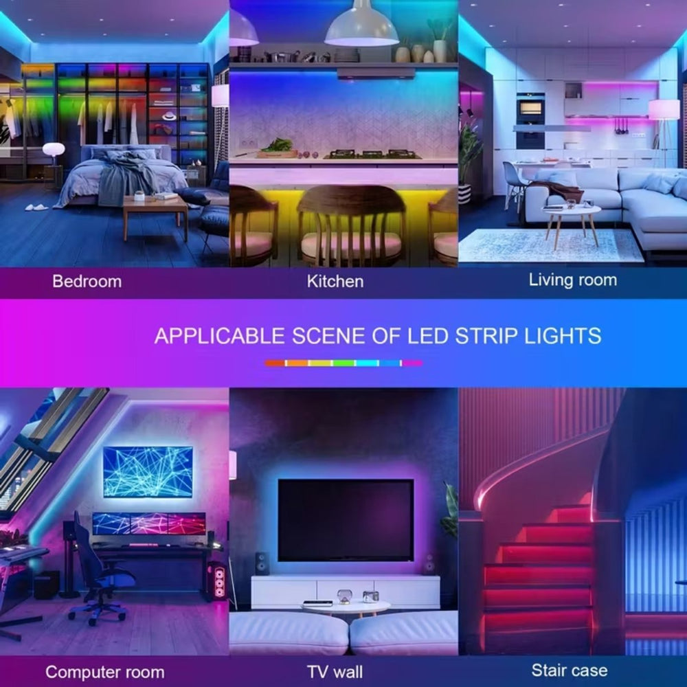 RGB LED Strip met Afstandsbediening – 10 meter met App
