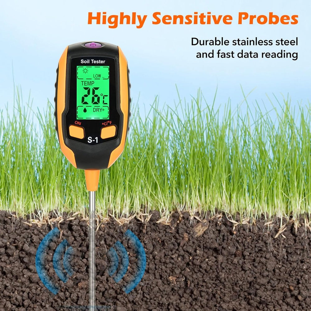 Digitale Bodemtester voor Tuin en Planten – 4-in-1 Deluxe