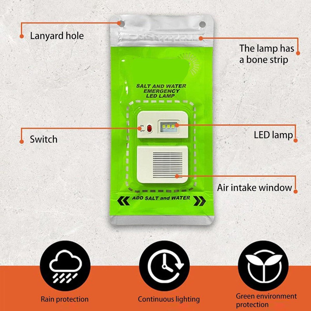 Zoutwaterlamp – Noodlamp zonder Batterijen – Lantaarn