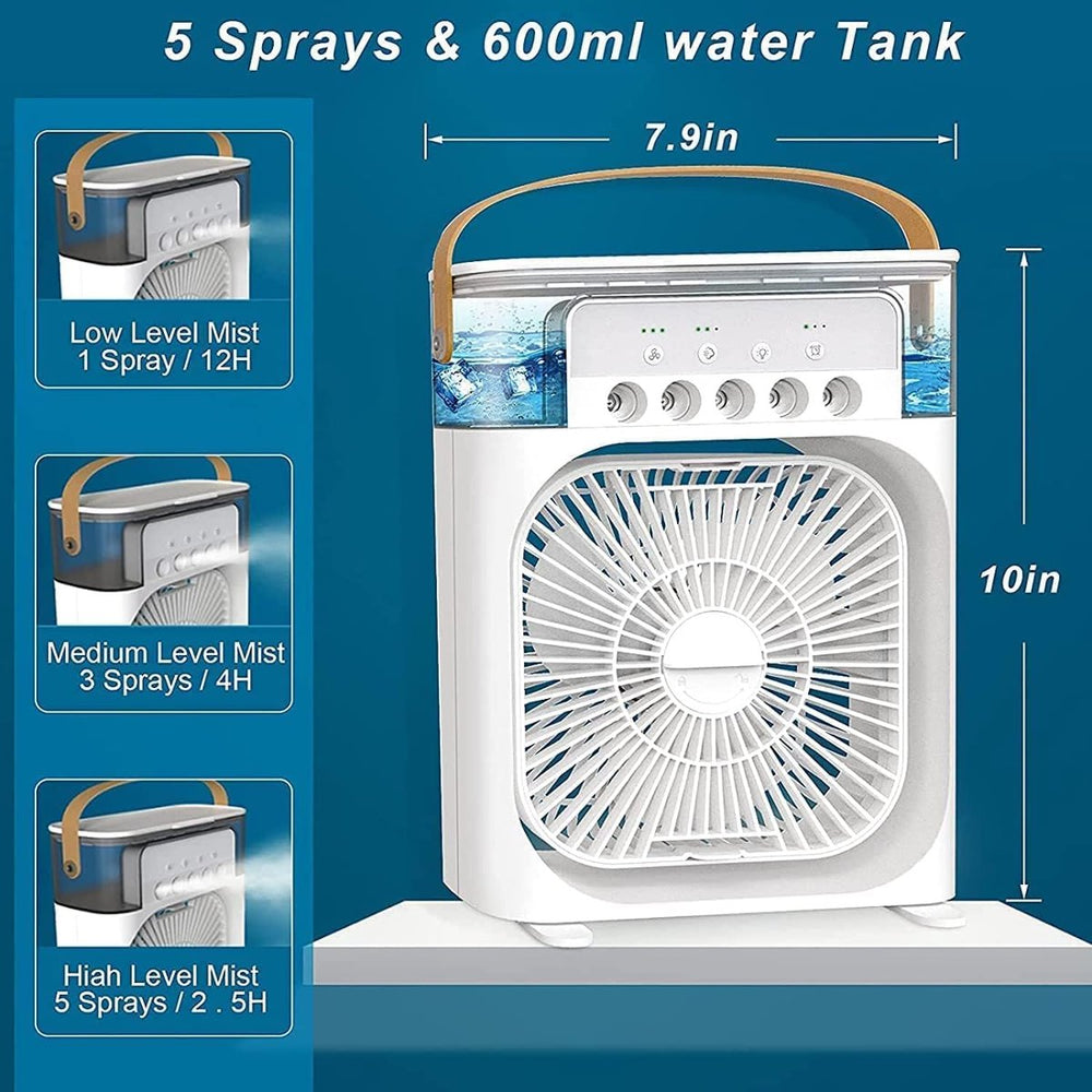 Mini Aircooler 3-in-1 met Luchtbevochtiger