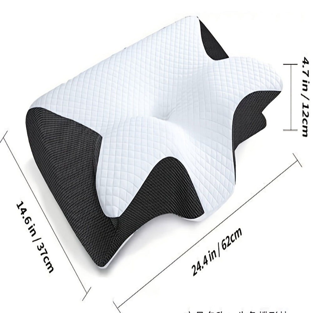 Anti-Snurk Vlinderkussen van Memory Foam – Extra Stevig – Zwart