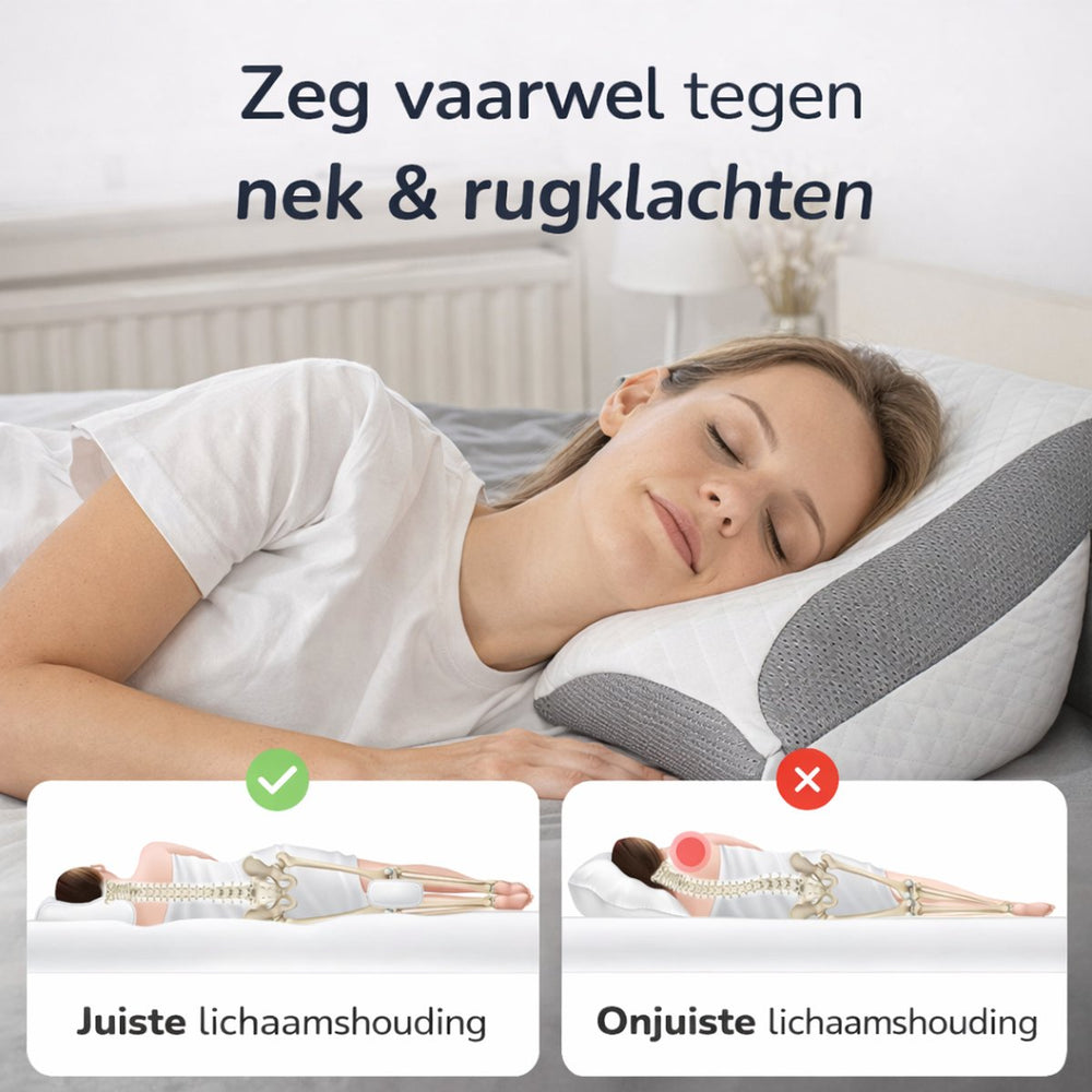 Anti-Snurk Vlinderkussen van Memory Foam – 2026 Model met Extra Sloop