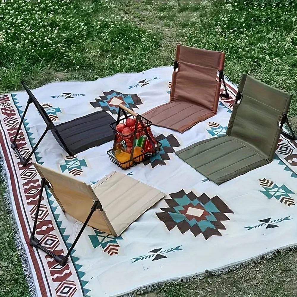 Opvouwbaar Strandbedje met Rugleuning – Beige