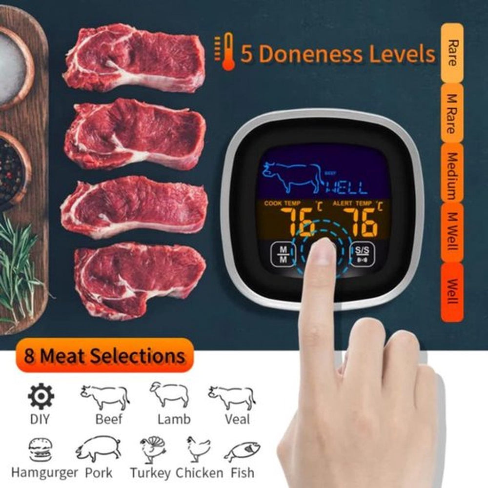 Waterdichte BBQ Thermometer met Alarm en Timer