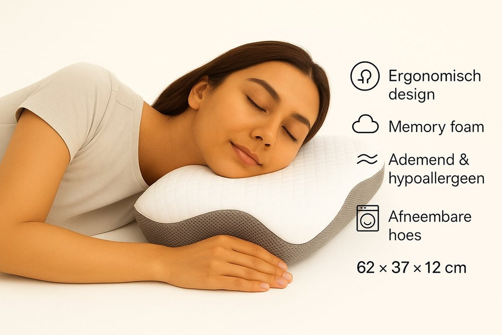 Anti-Snurk Vlinderkussen van Memory Foam – Wit