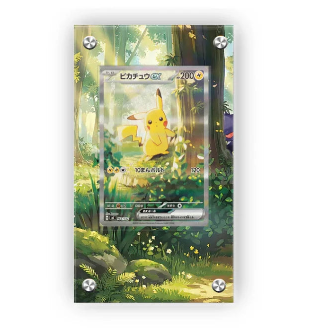 Pikachu ex – Kaarthouder met achtergrond