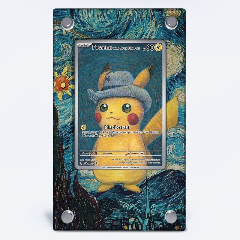 Pikachu with Grey Felt Hat 085 – Kaarthouder met achtergrond
