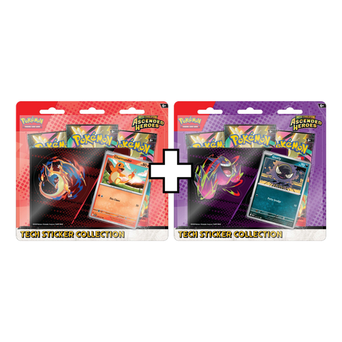 Pokémon TCG Mega Evolution Ascended Heroes Tech Sticker Collection – Charmander en Gastly (set van 2)