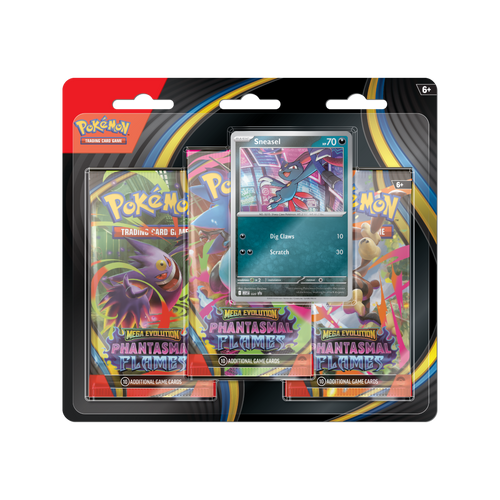 Pokémon TCG Mega Evolution Phantasmal Flames 3-Pack Blister – Sneasel