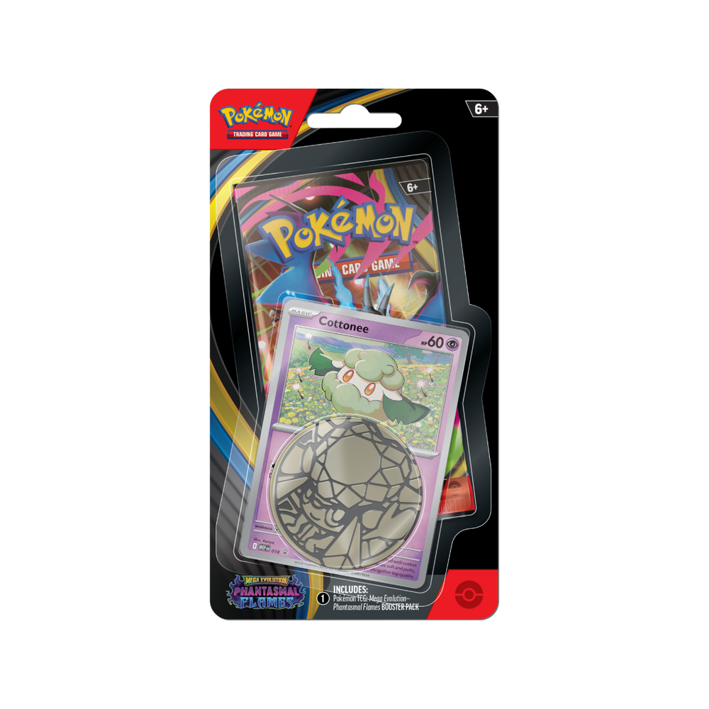 Pokémon TCG Mega Evolution Phantasmal Flames Checklane Blister – Cottonee