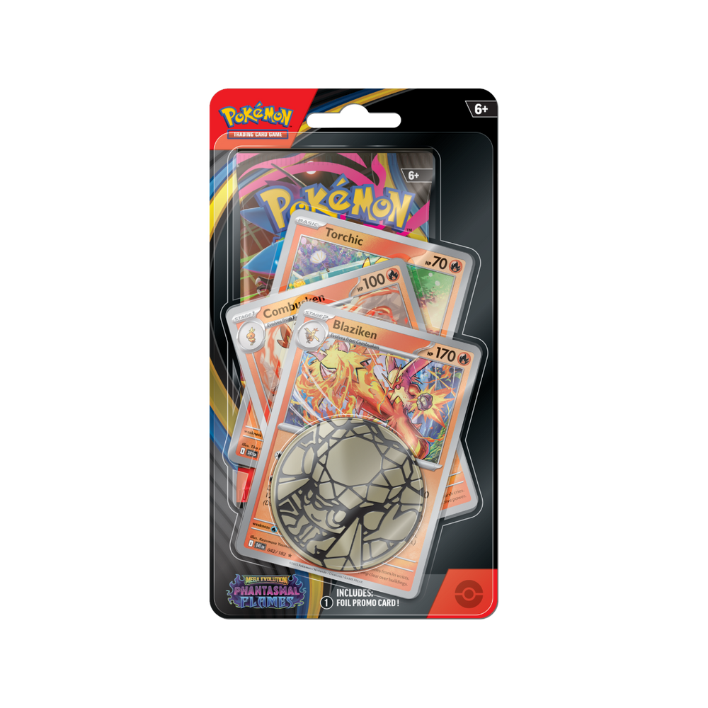Pokémon TCG Mega Evolution Phantasmal Flames Premium Checklane Blister – Blaziken