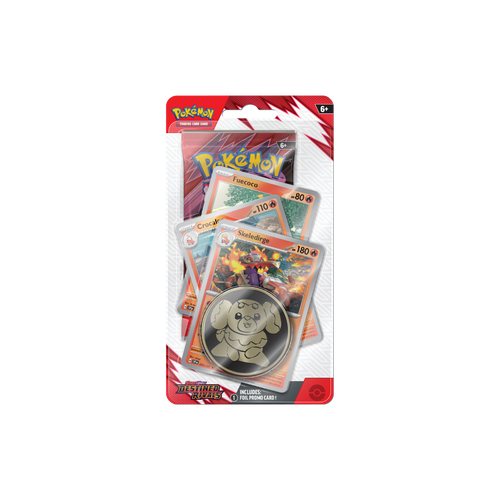 Pokémon TCG Scarlet & Violet Destined Rivals Premium Checklane Blister – Skeledirge, Crocalor en Fuecoco