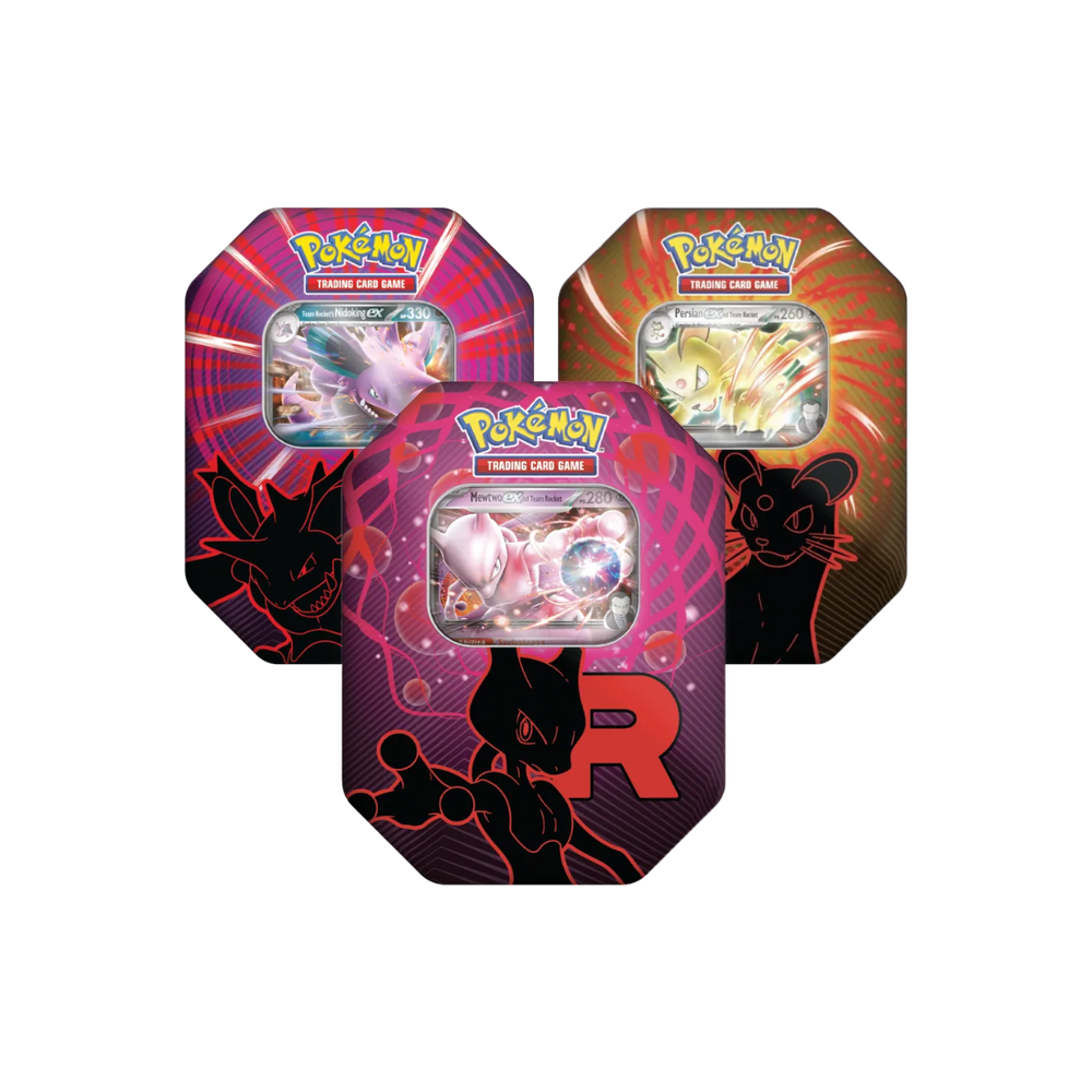 Pokémon TCG Team Rocket ex Tin (Mewtwo, Nidoking of Persian)