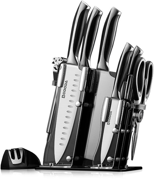 Messenset 9-delig met Draaibaar Messenblok