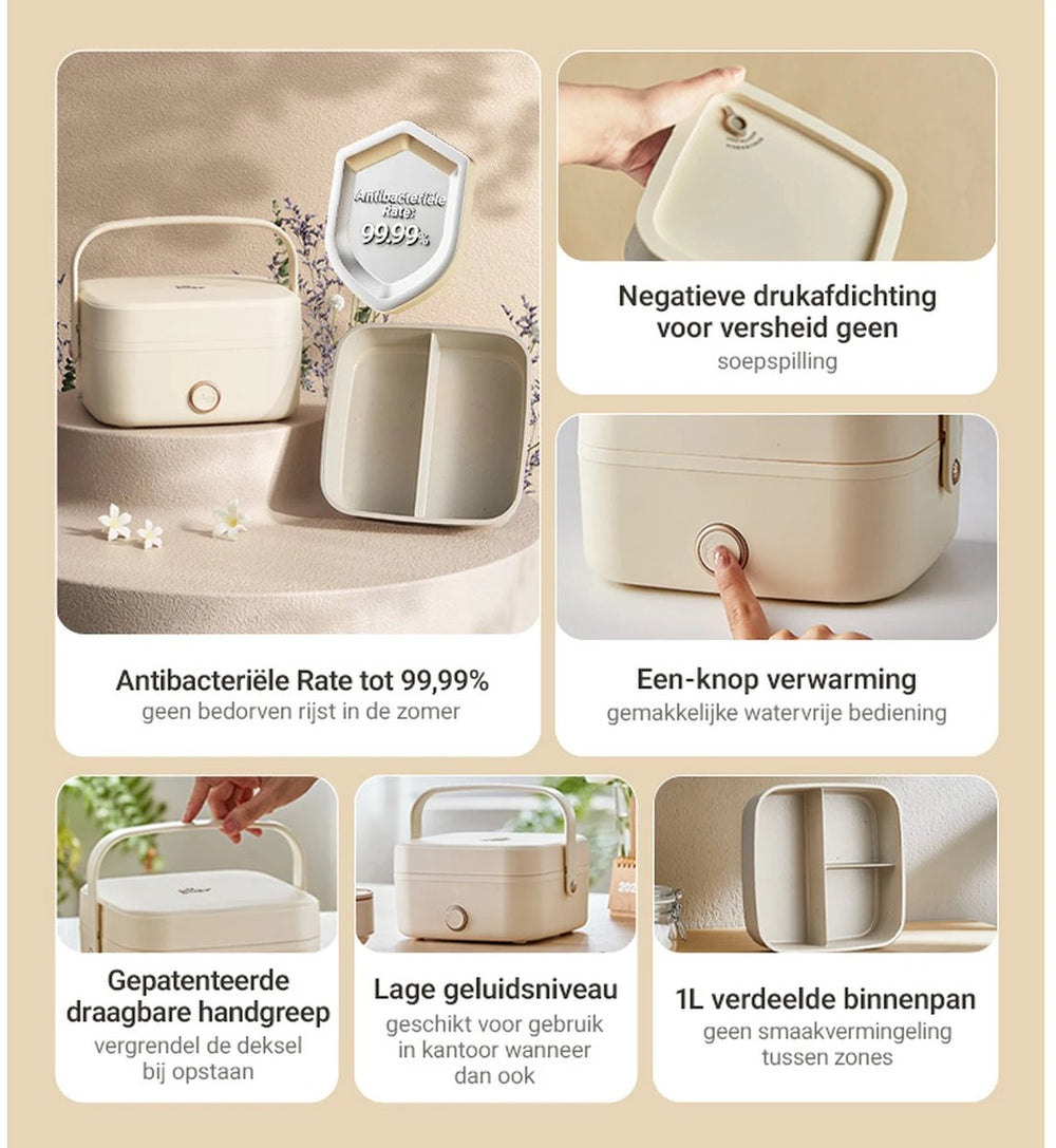 Verwarmende Lunchbox 1 L – Elektrisch