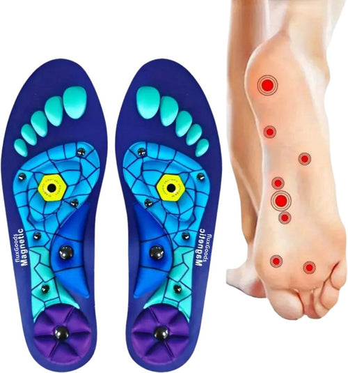 Magnetische Massage Inlegzolen – Maat 44-46 – Blauw (model 3)