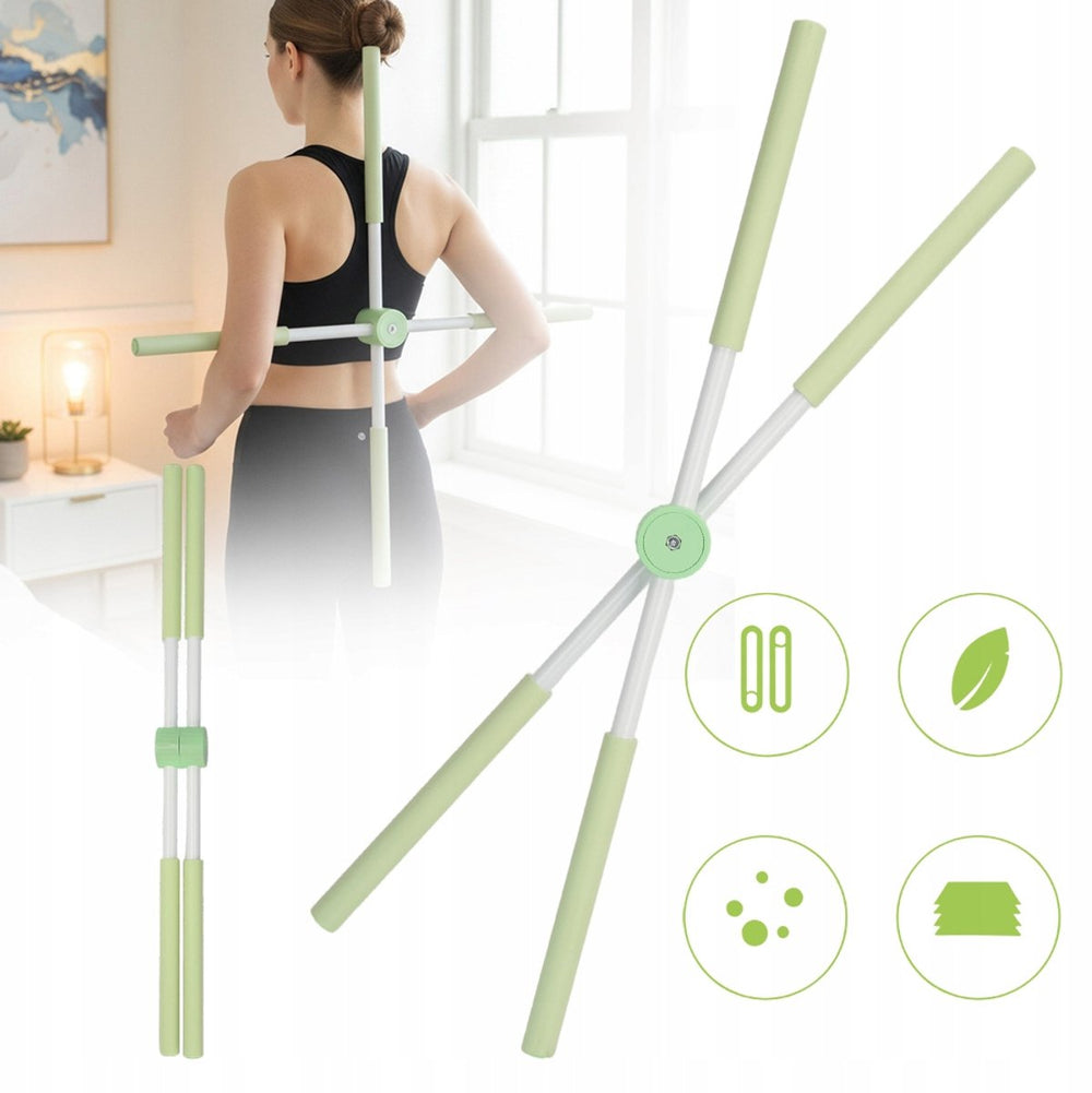 Inklapbare Yoga Stick Houdingcorrector 77 cm – Mintgroen