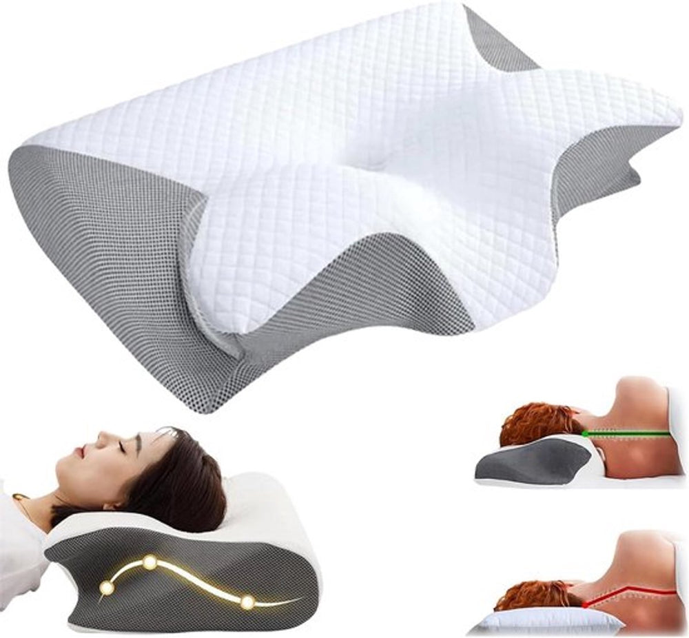 Anti-Snurk Vlinderkussen van Memory Foam – Wit