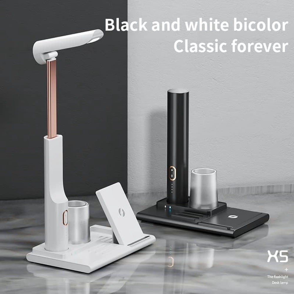 LED Bureaulamp met Draadloze Oplader en Organizer – 15W