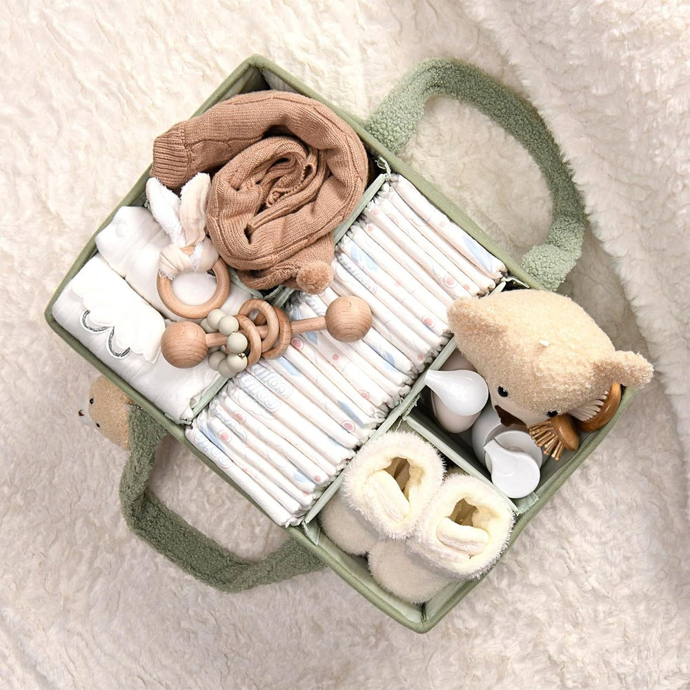 Pluche Luiermand Organizer met Verdelers – Lichtgroen