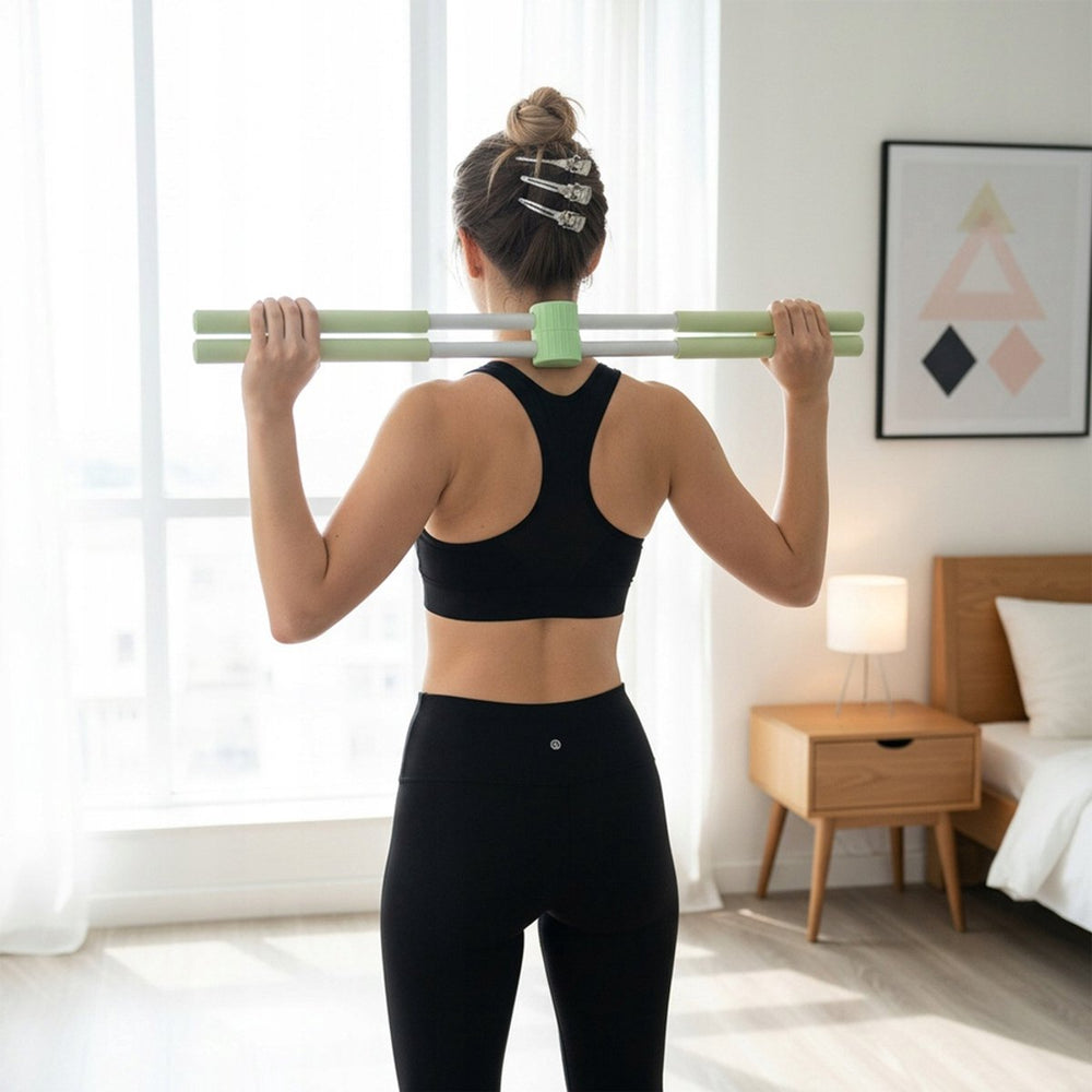 Inklapbare Yoga Stick Houdingcorrector 77 cm – Mintgroen