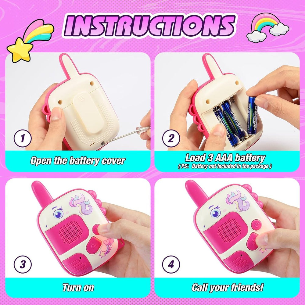Walkie Talkies voor Kinderen – Set van 2 – Unicorn