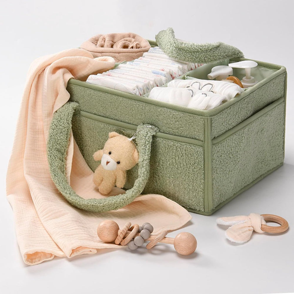 Pluche Luiermand Organizer met Verdelers – Lichtgroen