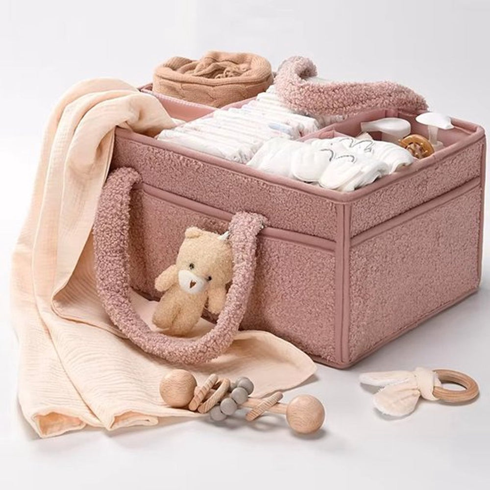 Pluche Luiermand Organizer met Verdelers – Roze