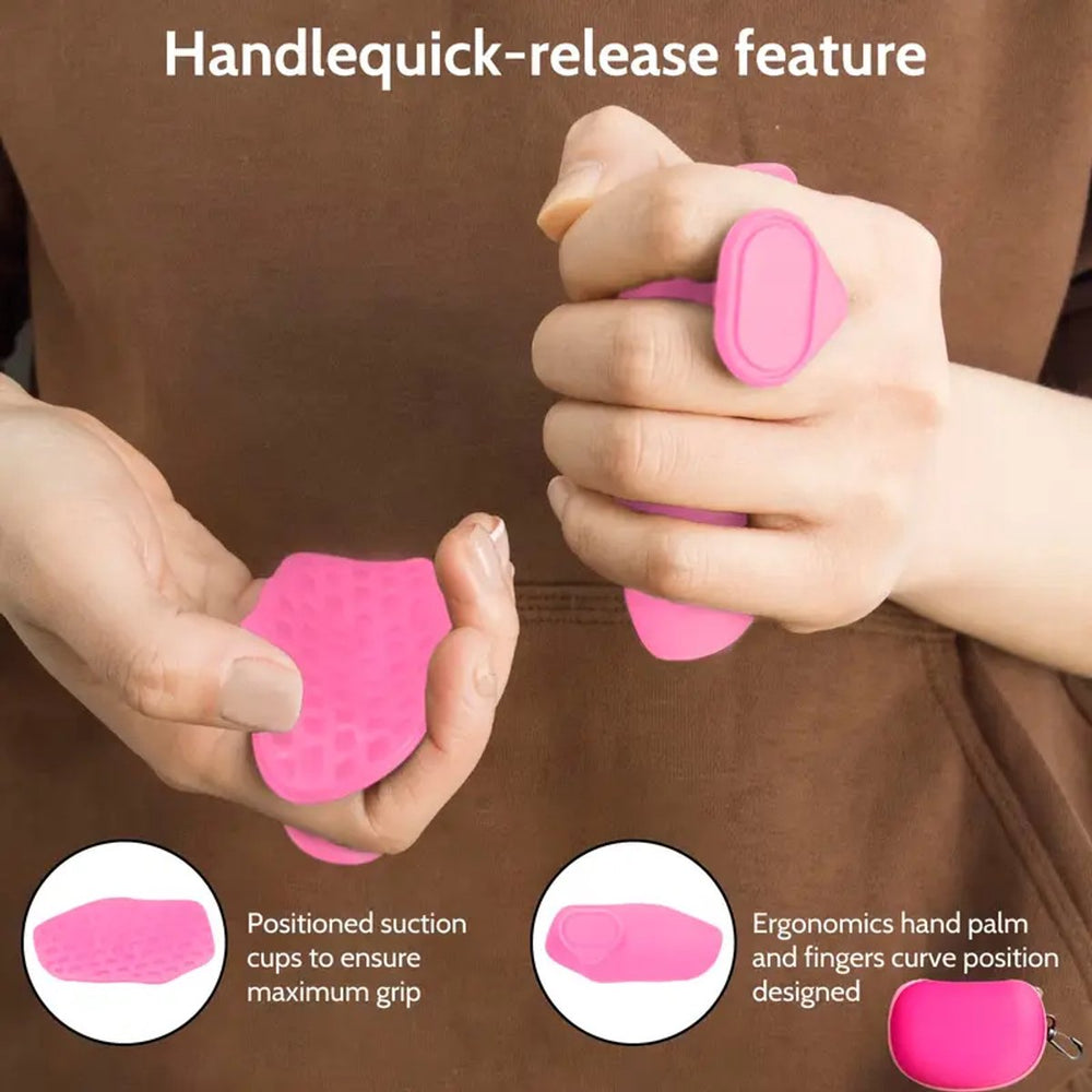 Vingerloze Gewichthef Grips met Opbergcase – Roze