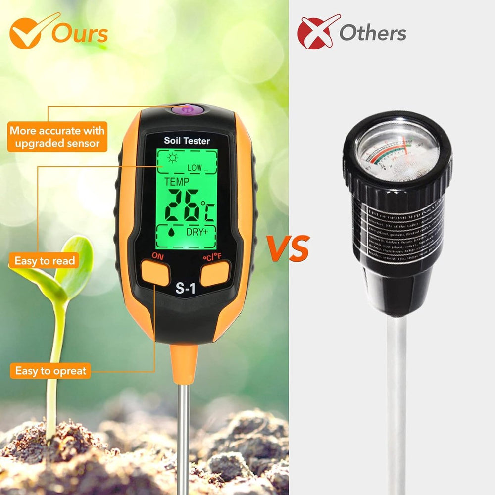 Digitale Bodemtester voor Tuin en Planten – 4-in-1 Deluxe