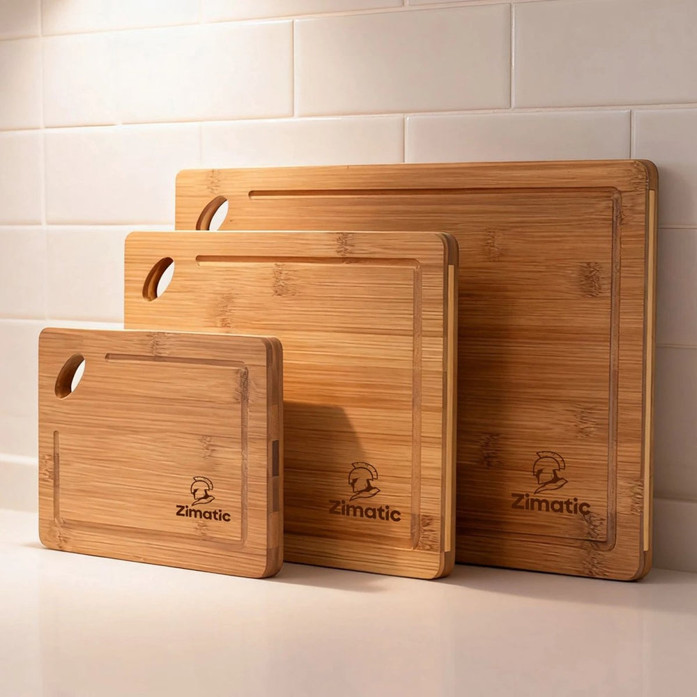 Bamboe Snijplanken Set van 3 – Extra Dik met Sapgeul