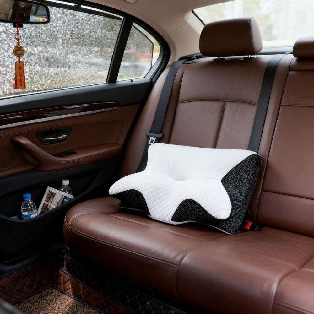 Anti-Snurk Vlinderkussen van Memory Foam – Extra Stevig – Zwart