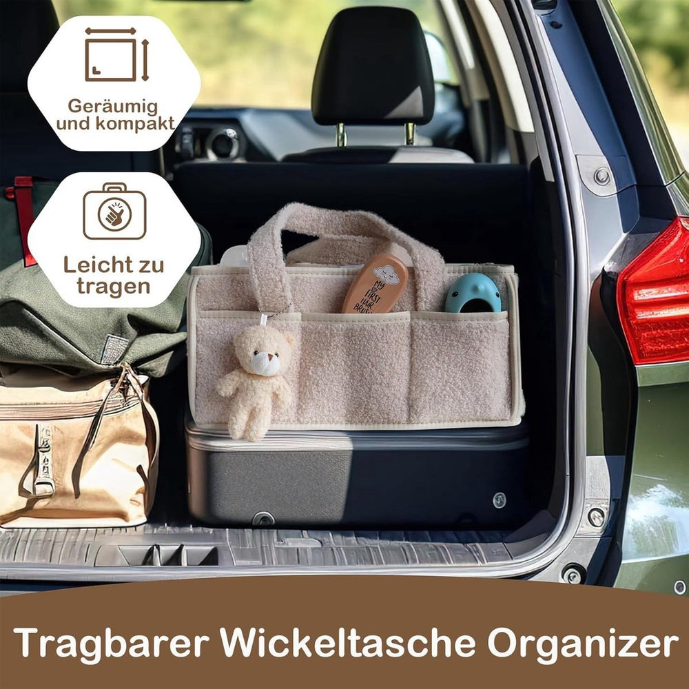 Pluche Luiermand Organizer met Verdelers – Beige