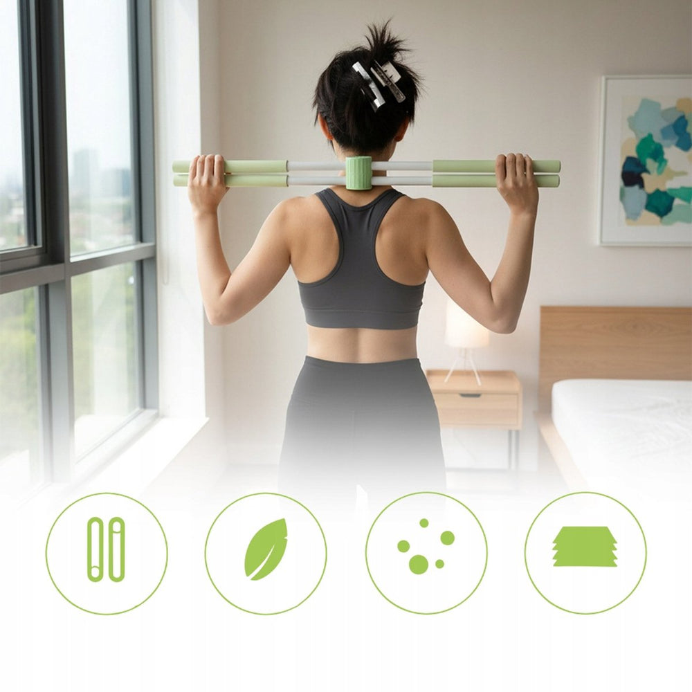 Inklapbare Yoga Stick Houdingcorrector 77 cm – Mintgroen