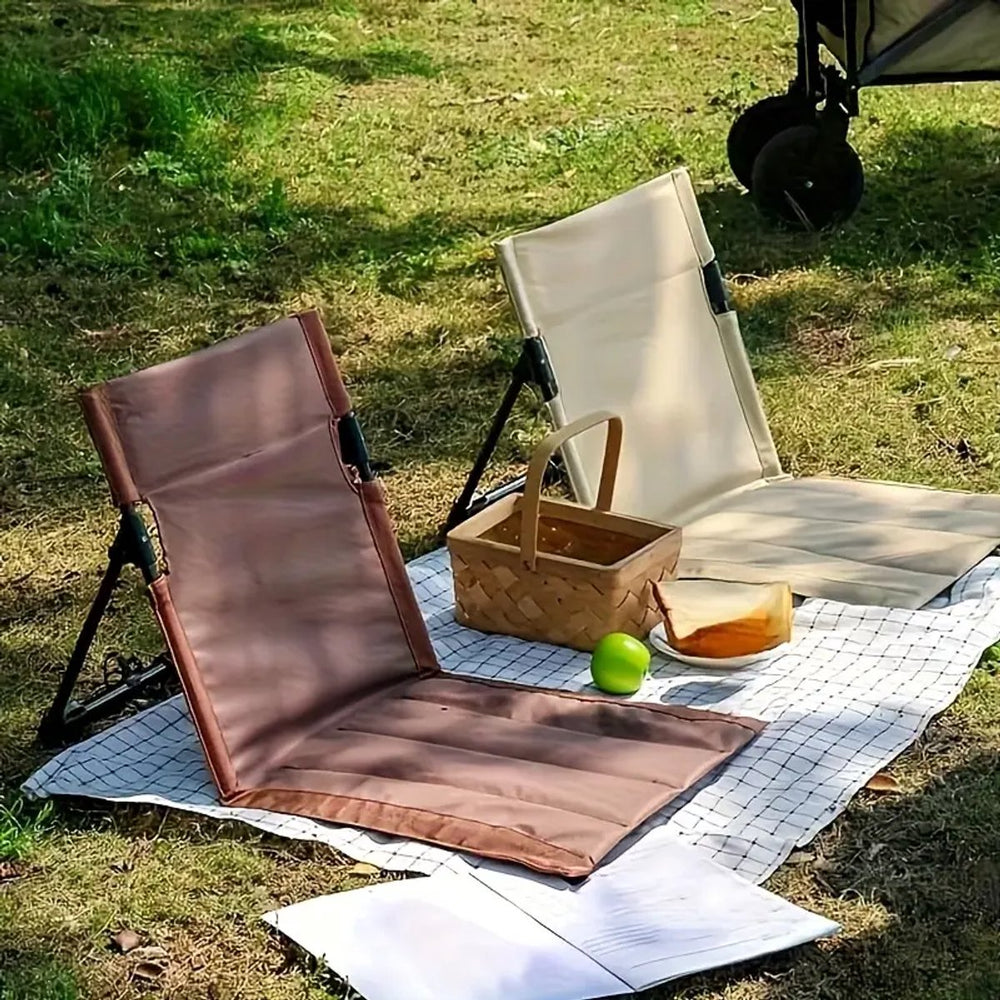 Opvouwbaar Strandbedje met Rugleuning – Beige