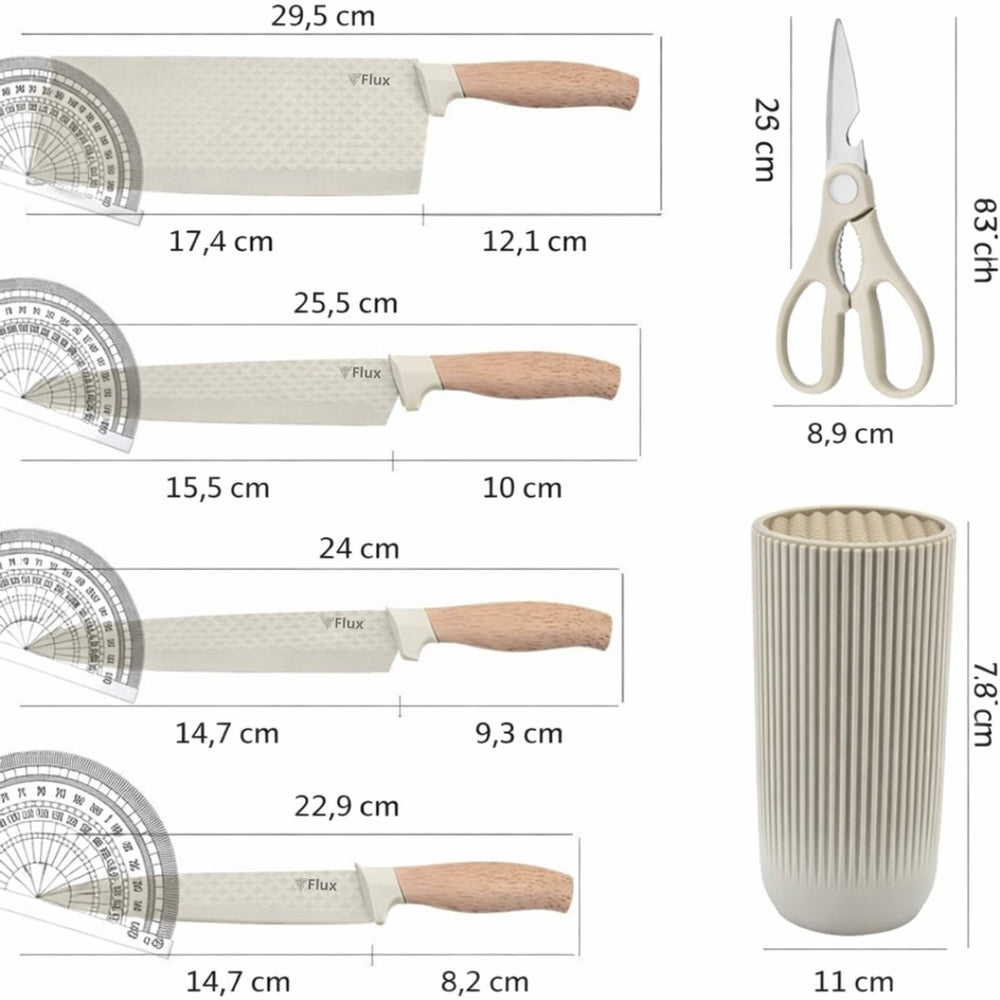 Messenset 6-delig met Messenblok – Beige