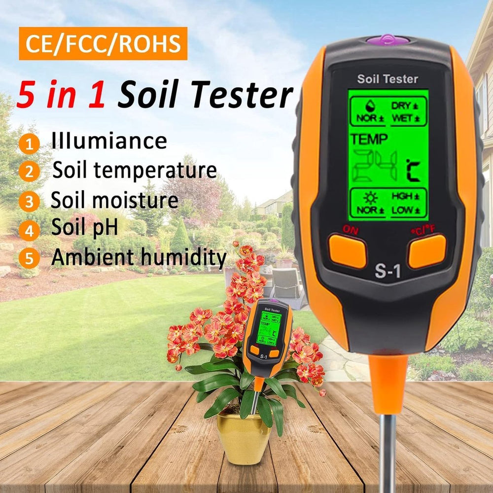 Digitale Bodemtester voor Tuin en Planten – 5-in-1