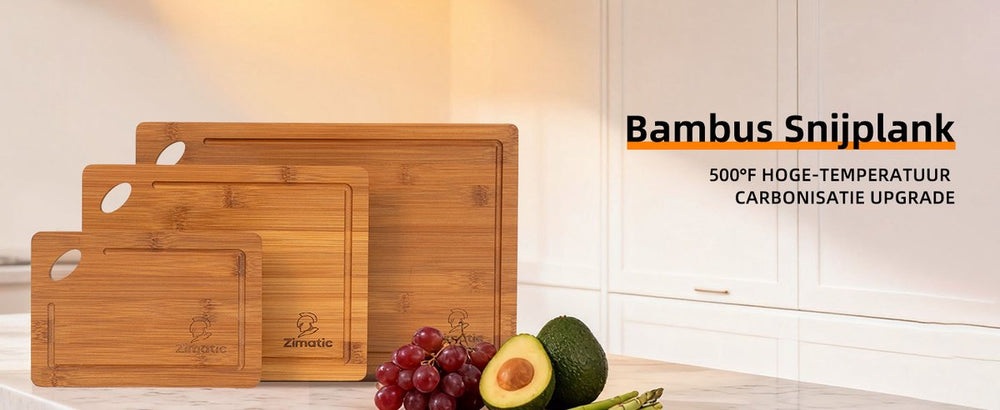 Bamboe Snijplanken Set van 3 – Extra Dik met Sapgeul