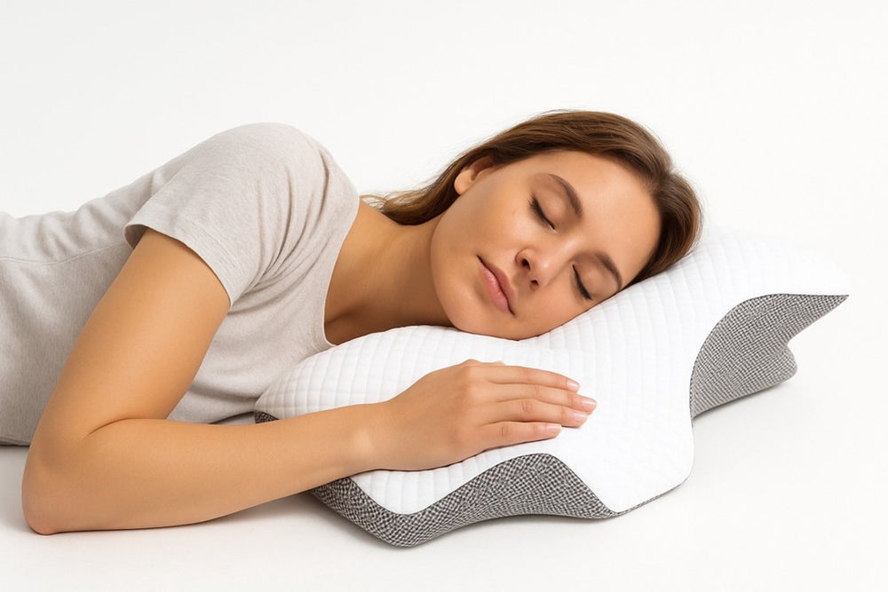 Anti-Snurk Vlinderkussen van Memory Foam – Wit