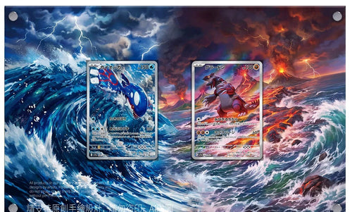 Kyogre & Groudon (storm) – Kaarthouder met achtergrond voor 2 kaarten