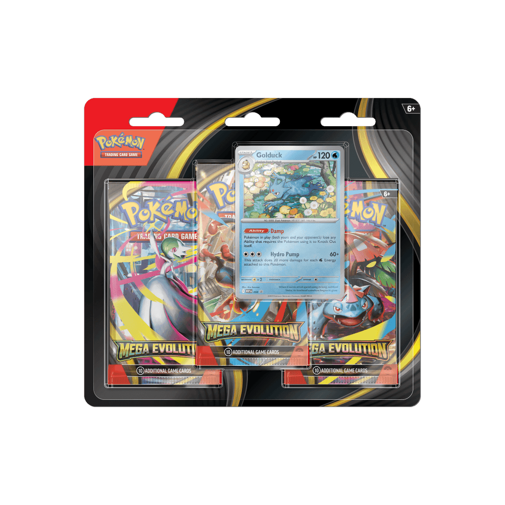 Pokémon TCG Mega Evolution 3-Pack Blister – Golduck
